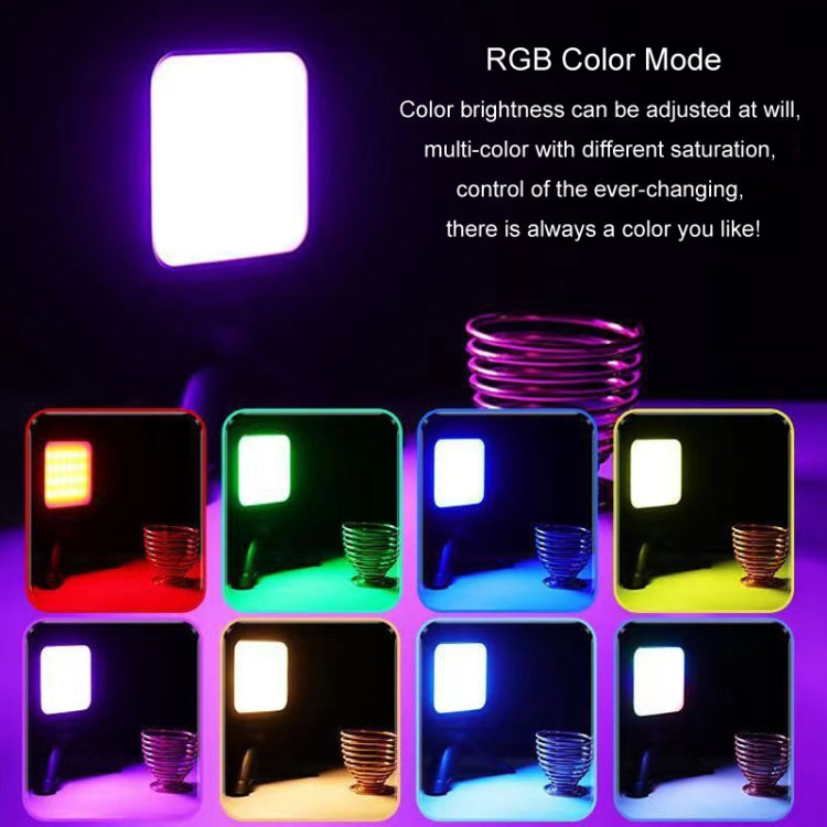 Portable Phone Desktop Live Fill Light Mini Pocket Light Shooting Camera Fill Lamp, Style: RGB Full Color With Tripod+Hot Boots+Clip - free shipping - PMC TechLife - Order now!