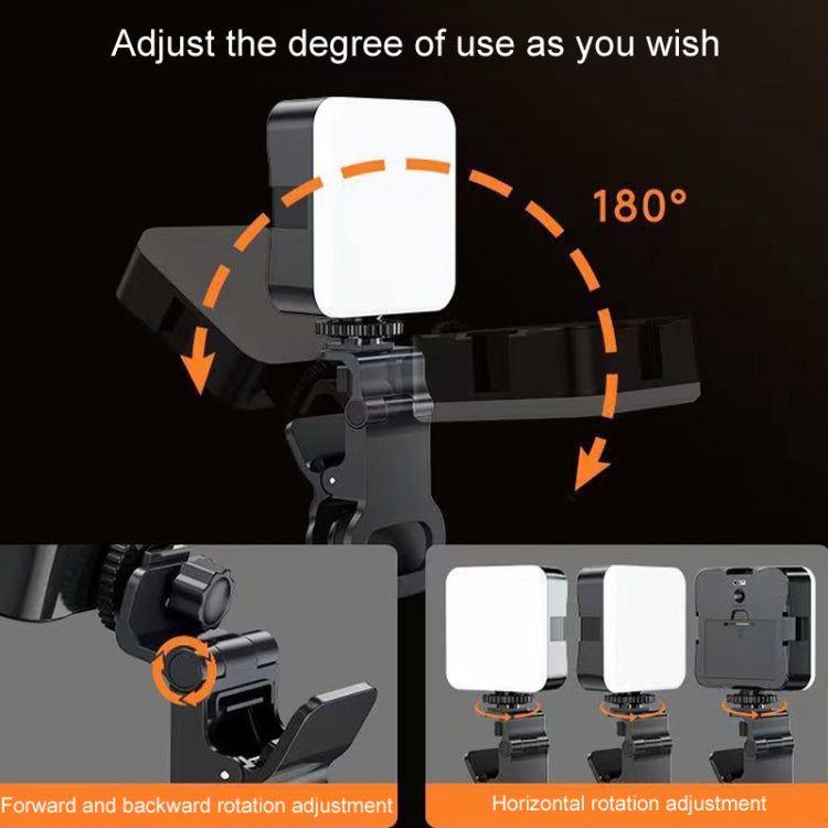 Portable Phone Desktop Live Fill Light Mini Pocket Light Shooting Camera Fill Lamp, Style: RGB Full Color With Tripod+Hot Boots+Clip - free shipping - PMC TechLife - Order now!