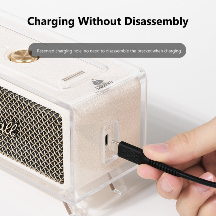 For Marshall EMBERTON II Spearker TXesign Acrylic Desktop Display Stand Retro Base(Black) - free shipping - PMC Jewellery - Order now!