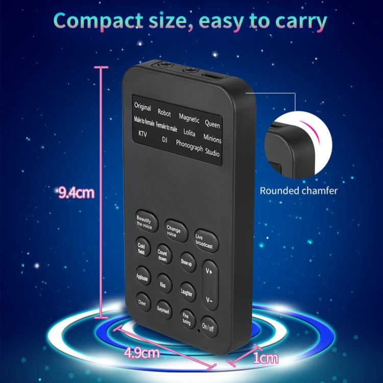 S9 Mobile Phone Computer Live Sound Card Voice Changer Game Karaoke Recording Audio Transformer(English) - Live Sound Effects Processors by PMC TechLife | Online Shopping South Africa | PMC TechLife | Buy Now Pay Later Mobicred
