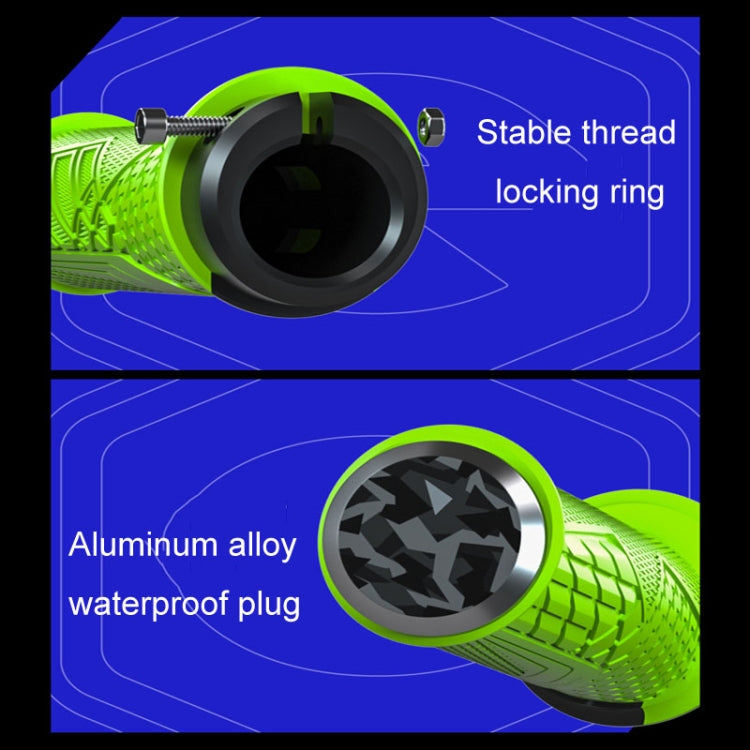 ENLEE 1pair Silicone Bicycle Covers Lockable Cycling Grips With Handlebar Blocking(Green) - Bicycle Grips by ENLEE | Online Shopping South Africa | PMc TechLife | Buy Now Pay Later Mobicred