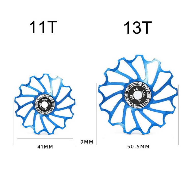 ENLEE Mountain Bicycle Rear Derailleur Guide Wheel Ceramic Bearing Tension Pulley, Size: 13T(Red) - Guide wheels by ENLEE | Online Shopping South Africa | PMc TechLife | Buy Now Pay Later Mobicred