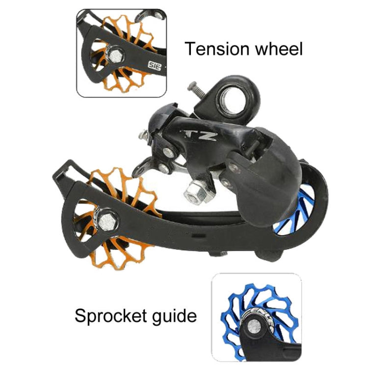 ENLEE Mountain Bicycle Rear Derailleur Guide Wheel Ceramic Bearing Tension Pulley, Size: 13T(Red) - Guide wheels by ENLEE | Online Shopping South Africa | PMc TechLife | Buy Now Pay Later Mobicred