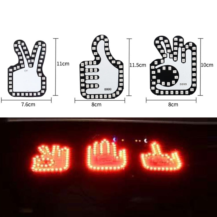 Car Interactive Finger Light Multi-function Warning Anti-rear Collision Light(Thumbs Up) - Warning Lights by PMC TechLife | Online Shopping South Africa | PMC TechLife | Buy Now Pay Later Mobicred