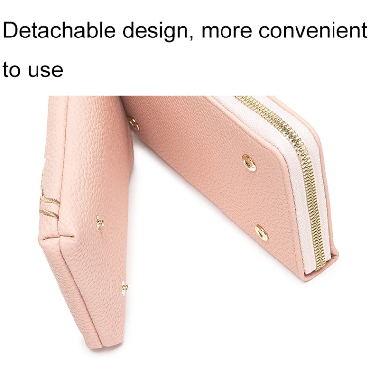 Mini Embroidered Single-shoulder Phone Bag Crossbody Long Ladies Wallet, Color: Gray - Single-shoulder Bags by PMC TechLife | Online Shopping South Africa | PMC TechLife