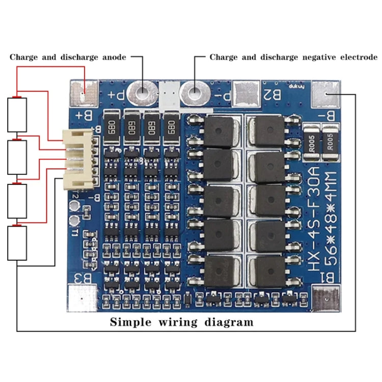 4 S 14.8V / 12.8V 30A Lithium Battery Protective Plate With Equalizer Lithium Iron Phosphate Battery Protection Board(3.2V LiFePO4) - Sensor Module by PMC TechLife | Online Shopping South Africa | PMC TechLife