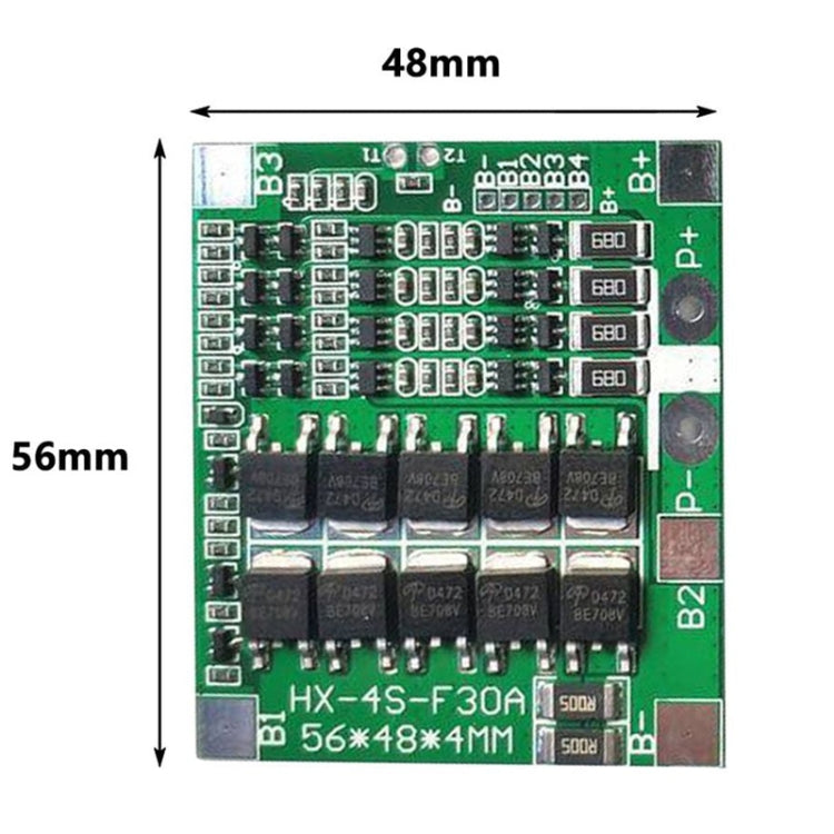 4 S 14.8V / 12.8V 30A Lithium Battery Protective Plate With Equalizer Lithium Iron Phosphate Battery Protection Board(3.2V LiFePO4) - Sensor Module by PMC TechLife | Online Shopping South Africa | PMC TechLife