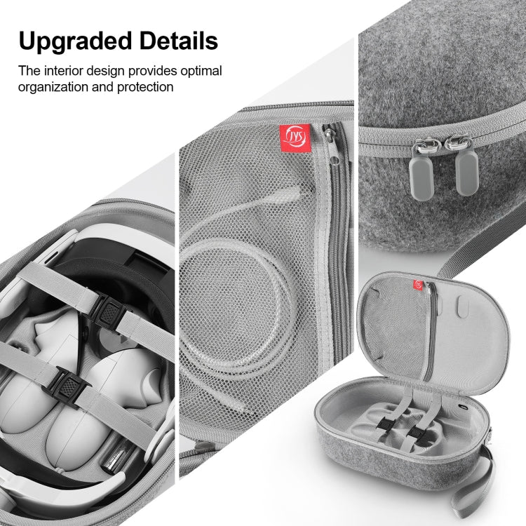 JYS-MQ018 For Apple Vision Pro / Meta Quest 3 VR Glasses Storage Bag Anti-fall and Anti-scrape Portable Bag(Black) - free shipping - PMC TechLife - Order now!