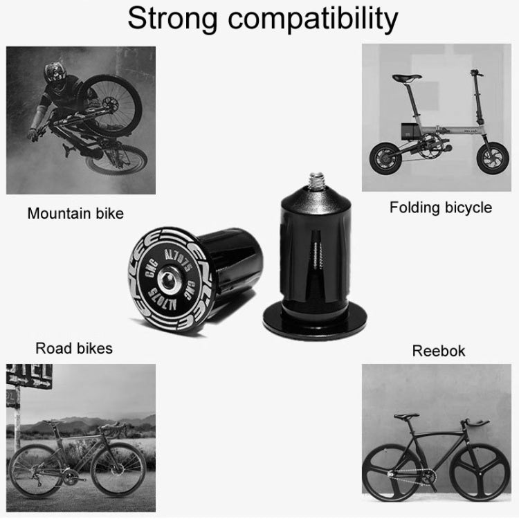 ENLEE BD40 1pair Mountain Bike Aluminum Expandable Handlebar Plugs Bicycle Grip Blocker Accessories(Blue) - Bicycle Grips by ENLEE | Online Shopping South Africa | PMc TechLife | Buy Now Pay Later Mobicred