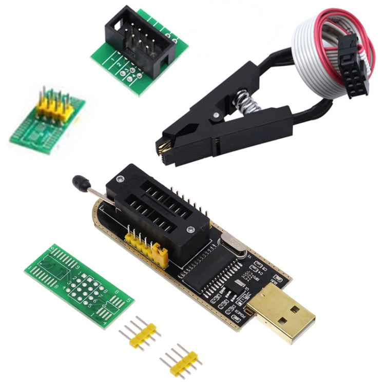Test Clip With 2 Board+CH341A Programmer Module USB Motherboard Routing Liquid Crystals Disassembly Free SOP8 Test Tool - MCU Tools by PMC TechLife | Online Shopping South Africa | PMC TechLife