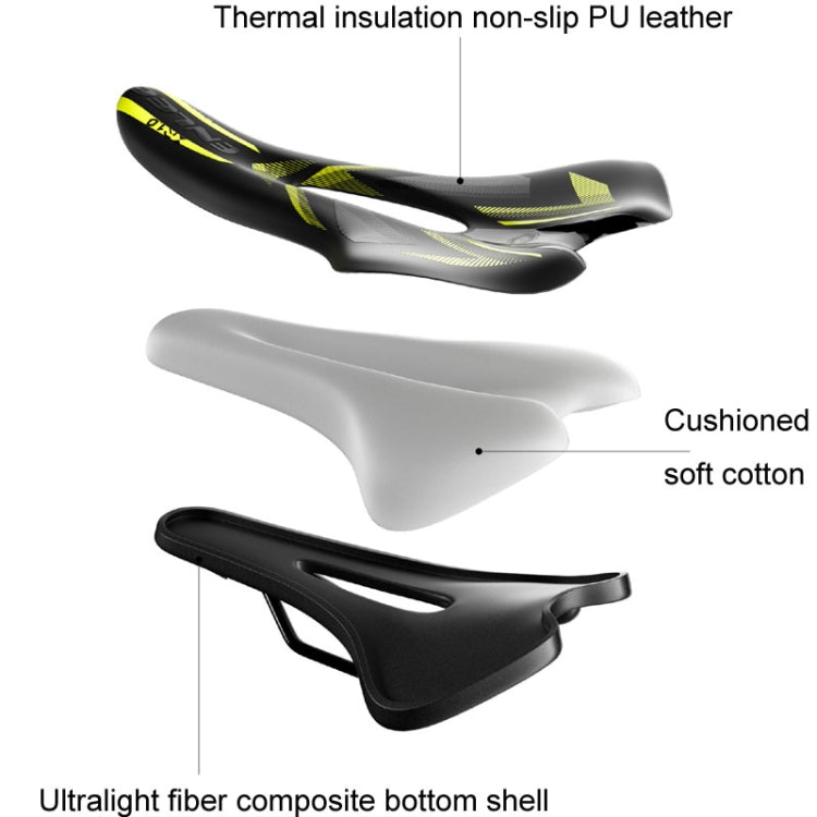 ENLEE E-ZD310 Bicycle Shockproof Cushion Outdoor Cycling Mountain Bike Saddle(Fluorescent Yellow) - free shipping - PMc TechLife - Order now!