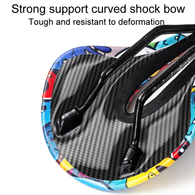 ENLEE E-ZD412 Bicycle Carbon Fiber Cushion Outdoor Riding Mountain Bike Saddle, Style: Skull - Bicycle Saddle by ENLEE | Online Shopping South Africa | PMc TechLife | Buy Now Pay Later Mobicred