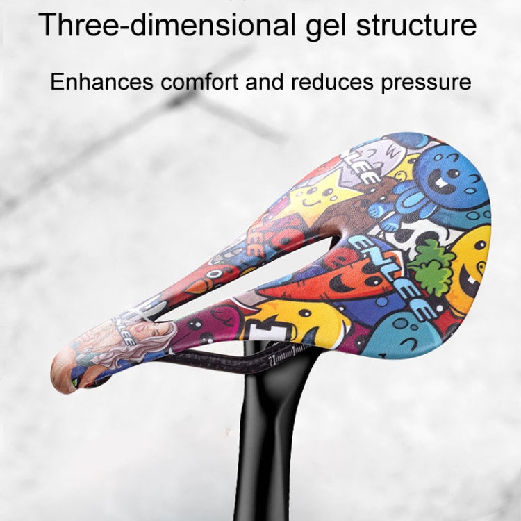 ENLEE E-ZD412 Bicycle Carbon Fiber Cushion Outdoor Riding Mountain Bike Saddle, Style: Skull - Bicycle Saddle by ENLEE | Online Shopping South Africa | PMc TechLife | Buy Now Pay Later Mobicred