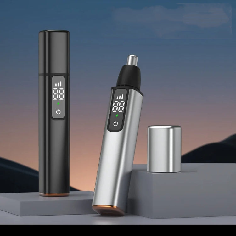 Electric Digital Display Nose Hair Trimmer Rechargeable 3 Gear Adjustable Portable Shaver(Silver) - Electric Shavers by PMC TechLife | Online Shopping South Africa | PMC TechLife | Buy Now Pay Later Mobicred