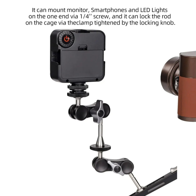 XILETU  TM Series Magic Arm With Dual Ballhead Camera Video Monitor Mount Adapter TM-2 - Camera Gimbal by PMC TechLife | Online Shopping South Africa | PMC TechLife | Buy Now Pay Later Mobicred