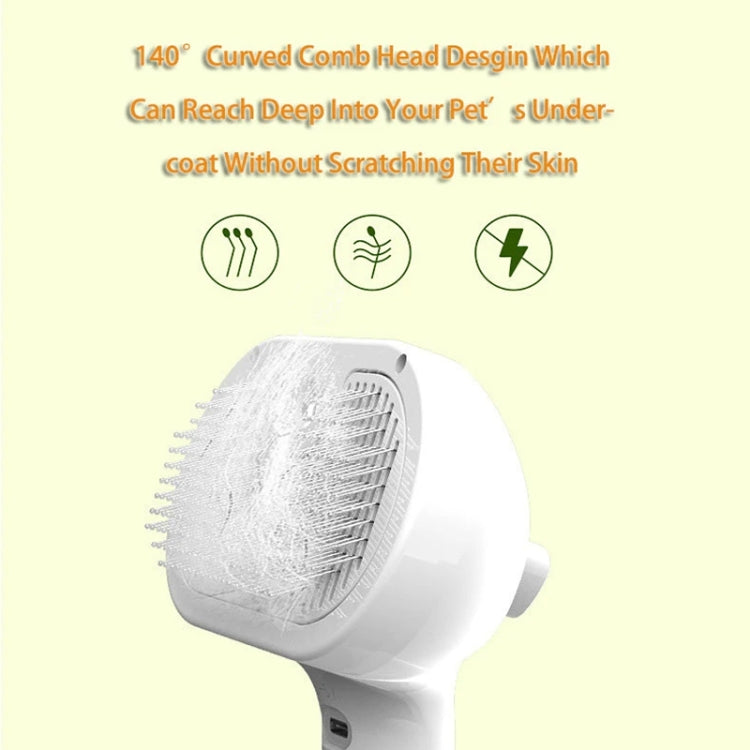 RK56 USB Charging Spray Pet Grooming Comb Cat and Dog Hair Removal Tool Pet Products(Green) - Brushes & Combs by PMC TechLife | Online Shopping South Africa | PMC TechLife | Buy Now Pay Later Mobicred