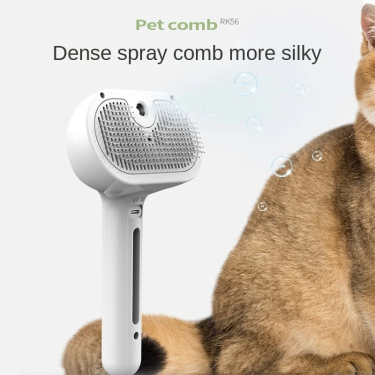 RK56 USB Charging Spray Pet Grooming Comb Cat and Dog Hair Removal Tool Pet Products(Green) - Brushes & Combs by PMC TechLife | Online Shopping South Africa | PMC TechLife | Buy Now Pay Later Mobicred