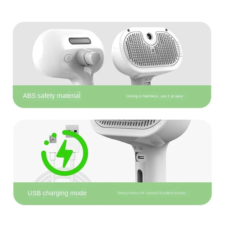 RK56 USB Charging Spray Pet Grooming Comb Cat and Dog Hair Removal Tool Pet Products(Green) - Brushes & Combs by PMC TechLife | Online Shopping South Africa | PMC TechLife | Buy Now Pay Later Mobicred