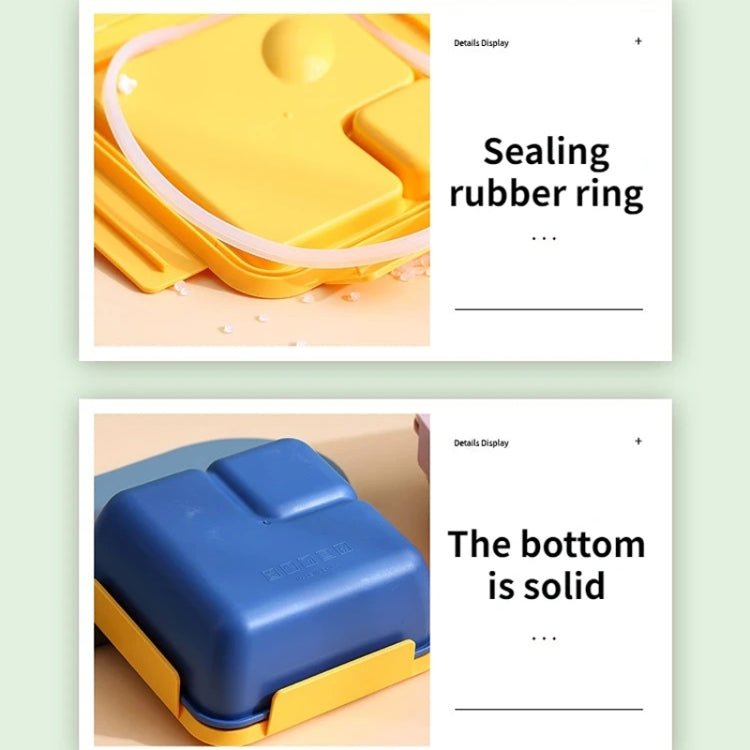 Rectangle Microwaveable Lunch Box Hermetic Bento Box with Spoon Chopsticks(Green) - free shipping - PMC TechLife - Order now!