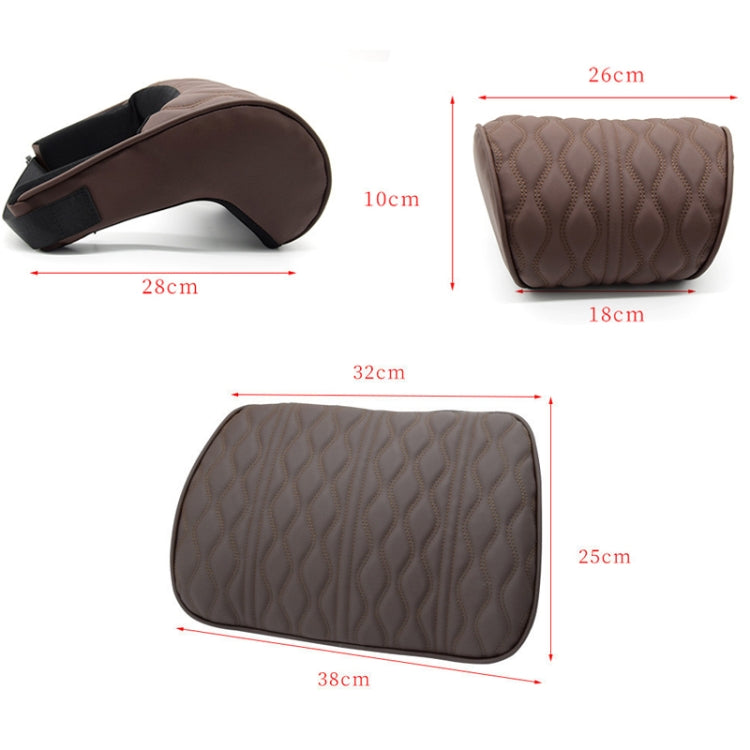 Car Seat Memory Foam Support Cushion, Color: Coffee Headrest - Seat Accessories by PMC TechLife | Online Shopping South Africa | PMC TechLife | Buy Now Pay Later Mobicred