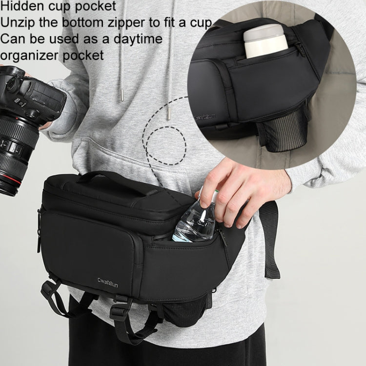 Cwatcun D105 Large Multi-functional Camera Waist Pack Simple and Lightweight Microslr Camera Bag Casual Waterproof Storage Bag - free shipping - PMC TechLife - Order now!