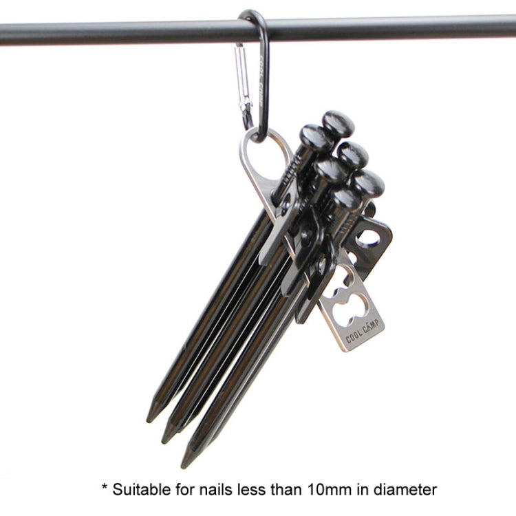 COOLCAMP CF-A207 Outdoor Camping Tent Peg Organizer Portable Stainless Steel Camping Peg Shelf, Size: 28x105mm - free shipping - PMC TechLife - Order now!