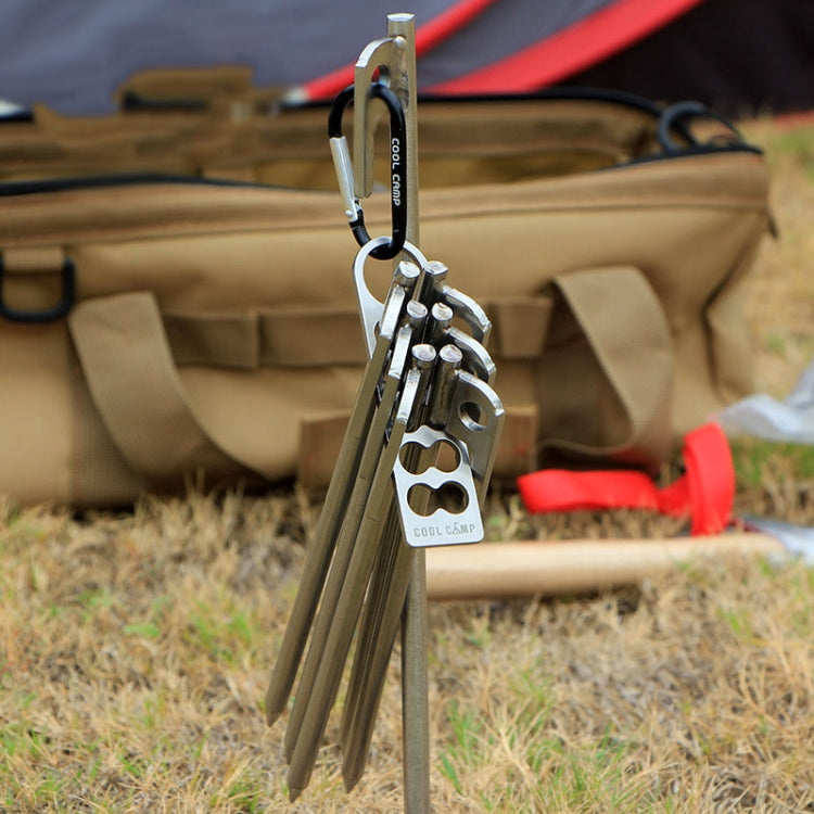 COOLCAMP CF-A207 Outdoor Camping Tent Peg Organizer Portable Stainless Steel Camping Peg Shelf, Size: 28x105mm - free shipping - PMC TechLife - Order now!