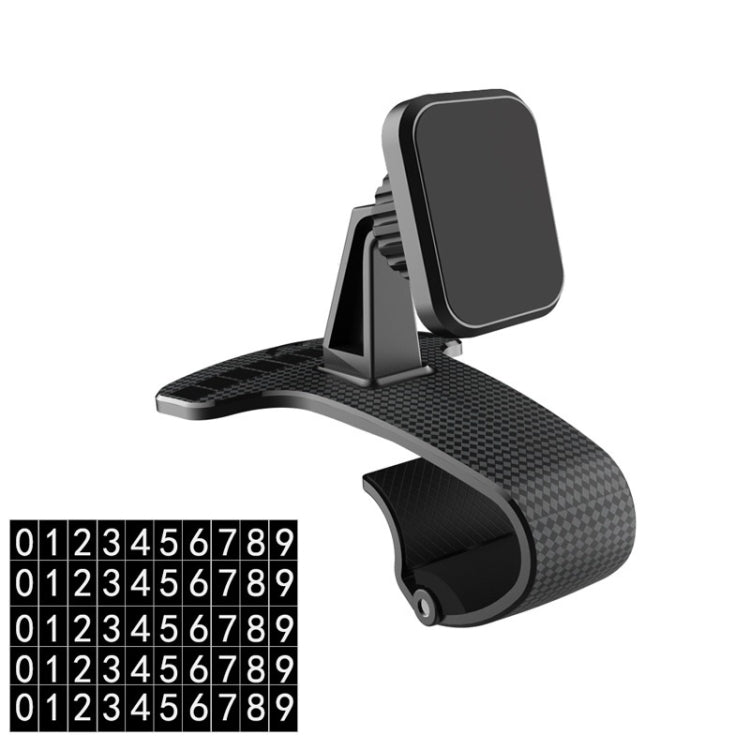 Magnetic Mobile Phone Car Holder Dashboard Parking Number Plate(X1+C1 Black) - Car Holders by PMC TechLife | Online Shopping South Africa | PMC TechLife | Buy Now Pay Later Mobicred