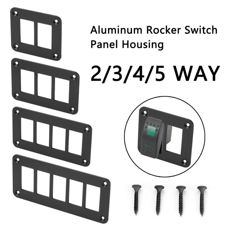 Road Aluminum Rocker Switch Panel Housing Bracket for Narva Type Boats Automotive Switch Parts, Specification: 4 Holes - Car Switches by PMC TechLife | Online Shopping South Africa | PMC TechLife | Buy Now Pay Later Mobicred