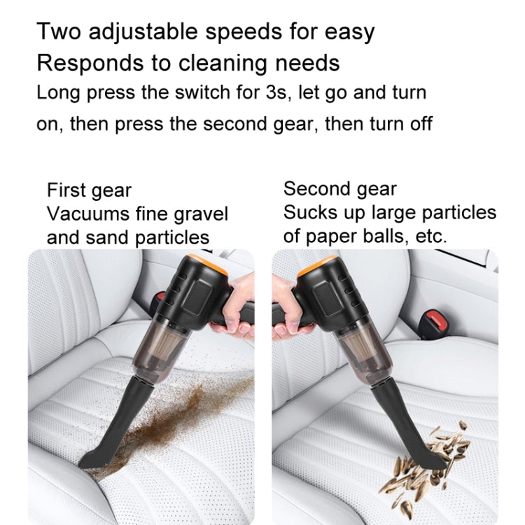 Car Vacuum Cleaner Large Suction Power Wireless Pump Inflatable Blower Handheld Small Vacuum Cleaner, Style: Brush 200W+3 Filters+Air Bag (Black) - Vacuum Cleaner by PMC TechLife | Online Shopping South Africa | PMC TechLife | Buy Now Pay Later Mobicred