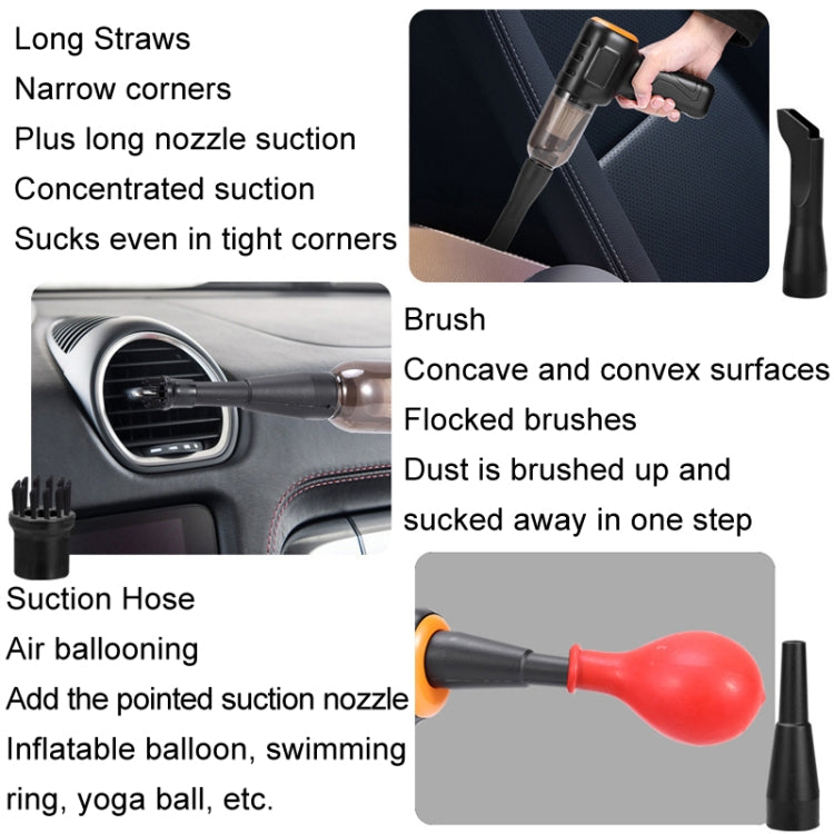 Car Vacuum Cleaner Large Suction Power Wireless Pump Inflatable Blower Handheld Small Vacuum Cleaner, Style: Brushless 260W+2 Filters+Storage Bag (White) - Vacuum Cleaner by PMC TechLife | Online Shopping South Africa | PMC TechLife | Buy Now Pay Later Mobicred