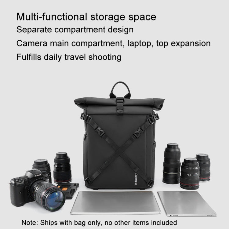 Cwatcun D113 Shoulder Leisure Camera Bag Waterproof High Capacity Outdoor Travel Photography Bag, Color: Small Black - free shipping - PMC TechLife - Order now!