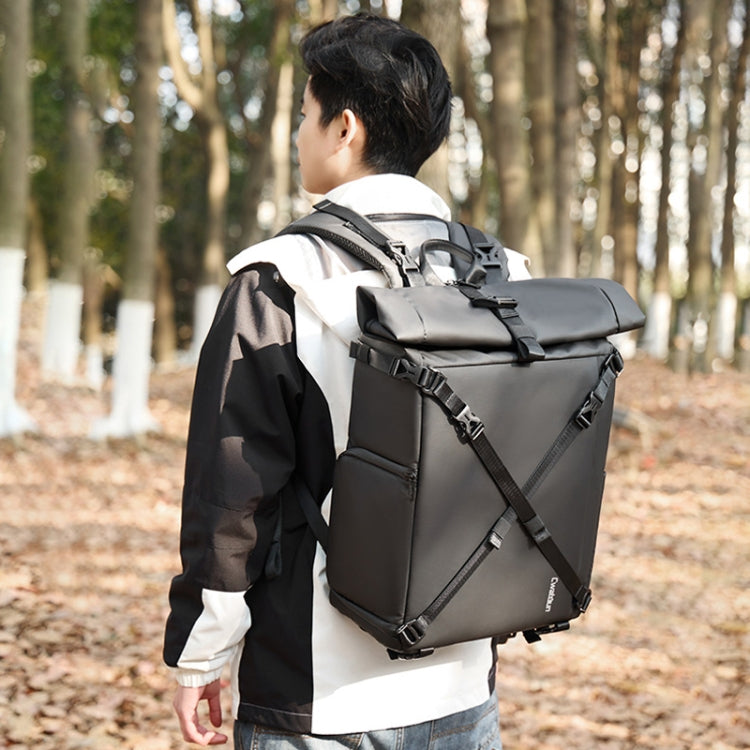 Cwatcun D113 Shoulder Leisure Camera Bag Waterproof High Capacity Outdoor Travel Photography Bag, Color: Small Black - free shipping - PMC TechLife - Order now!