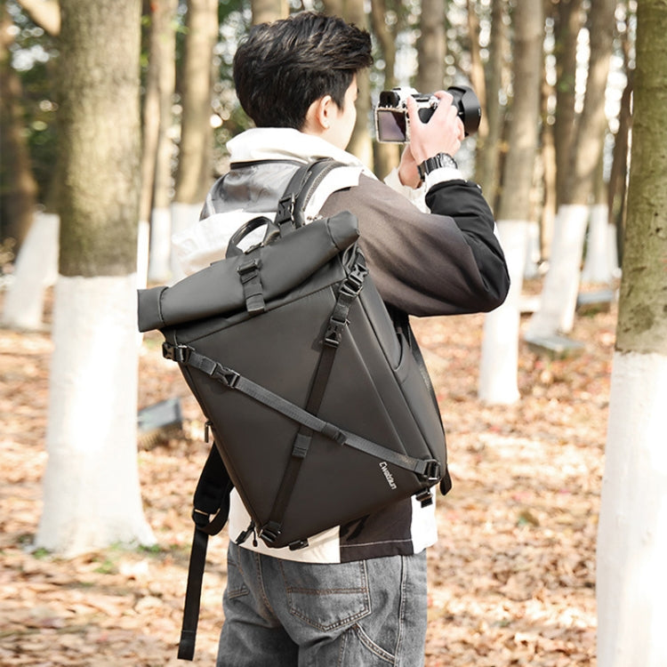 Cwatcun D113 Shoulder Leisure Camera Bag Waterproof High Capacity Outdoor Travel Photography Bag, Color: Small Black - free shipping - PMC TechLife - Order now!