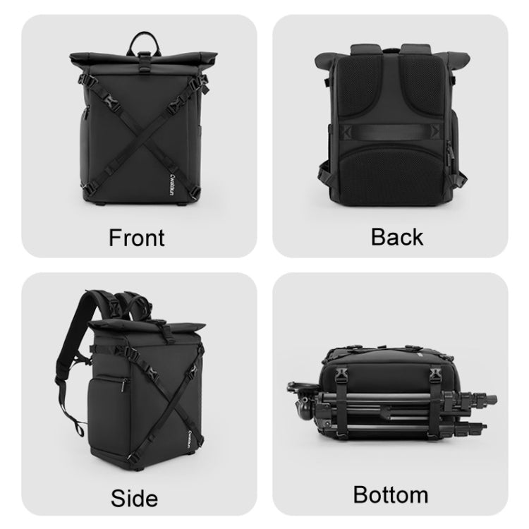Cwatcun D113 Shoulder Leisure Camera Bag Waterproof High Capacity Outdoor Travel Photography Bag, Color: Small Black - free shipping - PMC TechLife - Order now!