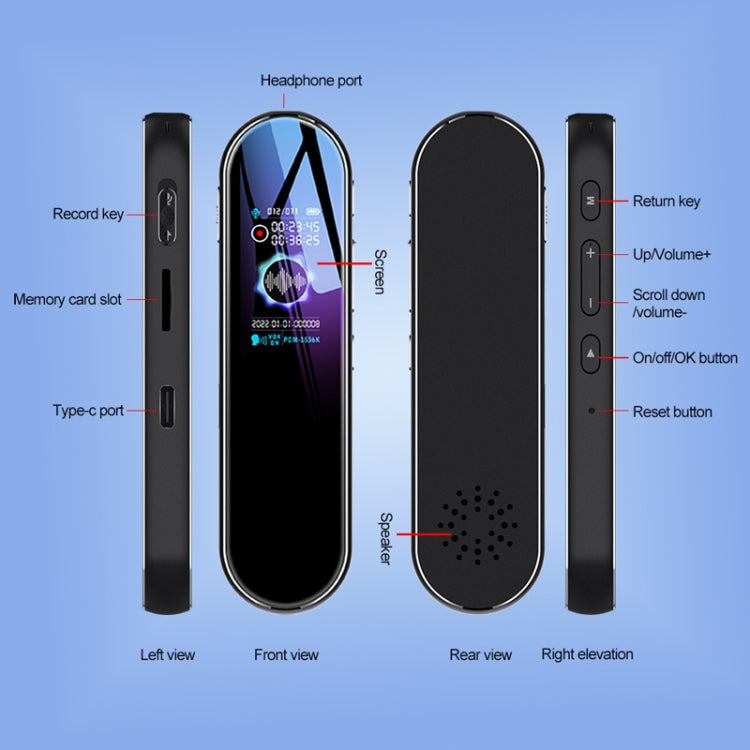 Q53 Ultra Long Standby Timer Voice Recorder HD Noise Canceling Recording Device, Size: 4GB(Black) - Recording Pen by PMC TechLife | Online Shopping South Africa | PMC TechLife | Buy Now Pay Later Mobicred