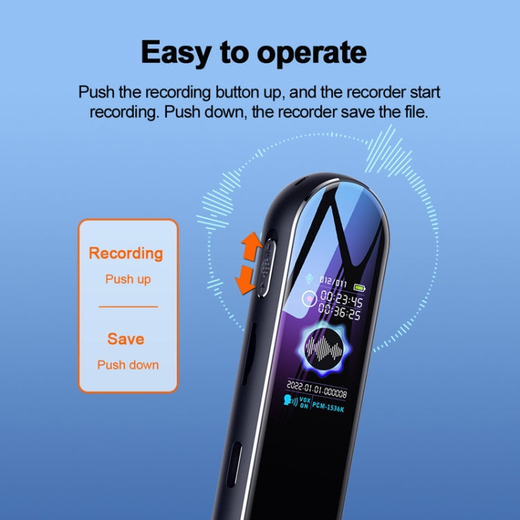 Q53 Ultra Long Standby Timer Voice Recorder HD Noise Canceling Recording Device, Size: 128GB(Black) - free shipping - PMC TechLife - Order now!