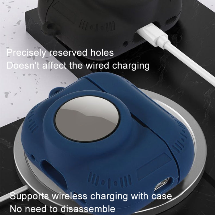 For AirPods Pro 2 / Airtag 2 In 1 All-inclusive Silicone Anti-drop Protection Case(Deep Blue) - For AirPods Pro 2 by PMC Jewellery | Online Shopping South Africa | PMC Jewellery | Buy Now Pay Later Mobicred