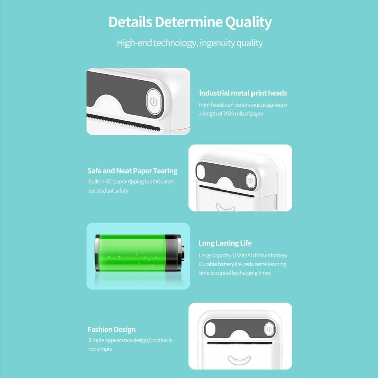 A32 Small Portable Self-adhesive Error Question Photo Label Bluetooth Pocket Thermal Printer(English Version) - Photo Printers by Huawei | Online Shopping South Africa | PMC TechLife | Buy Now Pay Later Mobicred