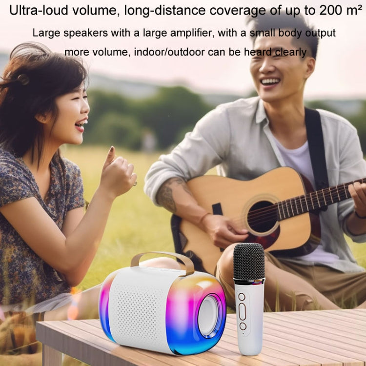 Y5 2 Microphone Portable Bluetooth Speaker Home And Outdoor Wireless Karaoke Audio(Pink) - Microphone by PMC TechLife | Online Shopping South Africa | PMC TechLife | Buy Now Pay Later Mobicred