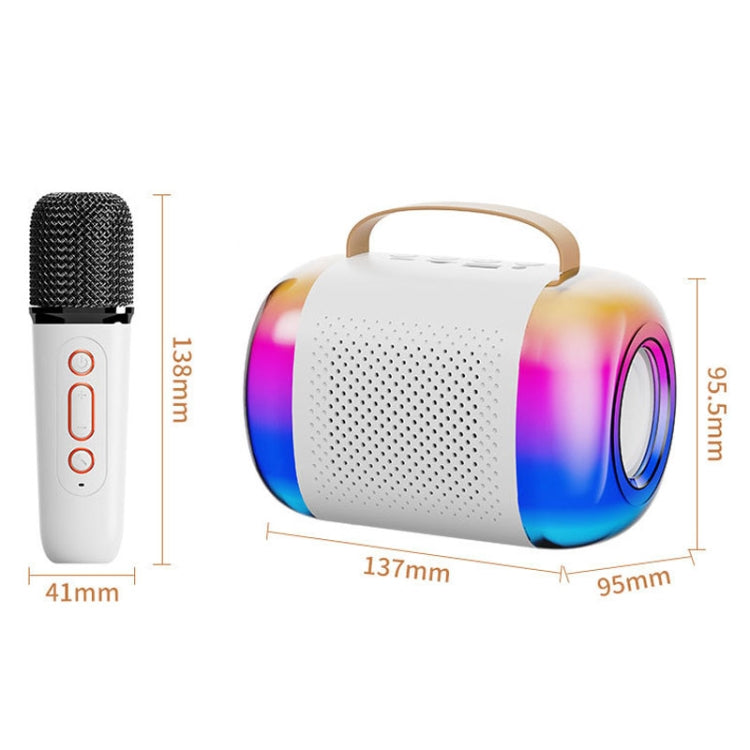 Y5 2 Microphone Portable Bluetooth Speaker Home And Outdoor Wireless Karaoke Audio(Pink) - Microphone by PMC TechLife | Online Shopping South Africa | PMC TechLife | Buy Now Pay Later Mobicred