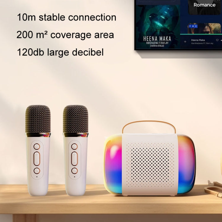 Y5 2 Microphone Portable Bluetooth Speaker Home And Outdoor Wireless Karaoke Audio(Pink) - Microphone by PMC TechLife | Online Shopping South Africa | PMC TechLife | Buy Now Pay Later Mobicred