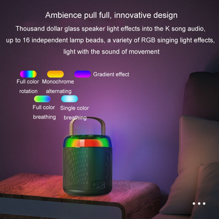 Home Portable Bluetooth Speaker Small Outdoor Karaoke Audio, Color: Y1 Black(Monocular wheat) - Microphone by PMC TechLife | Online Shopping South Africa | PMC TechLife | Buy Now Pay Later Mobicred