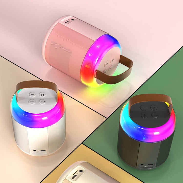 Home Portable Bluetooth Speaker Small Outdoor Karaoke Audio, Color: Y2 Pink(Double wheat) - Microphone by PMC TechLife | Online Shopping South Africa | PMC TechLife | Buy Now Pay Later Mobicred