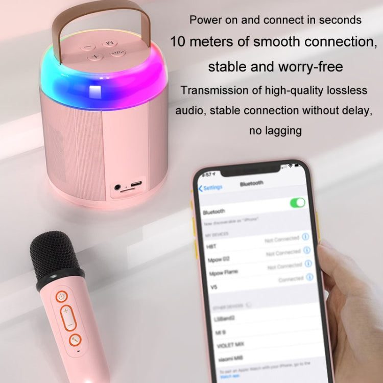 Home Portable Bluetooth Speaker Small Outdoor Karaoke Audio, Color: Y2 White(Monocular wheat) - Microphone by PMC TechLife | Online Shopping South Africa | PMC TechLife | Buy Now Pay Later Mobicred