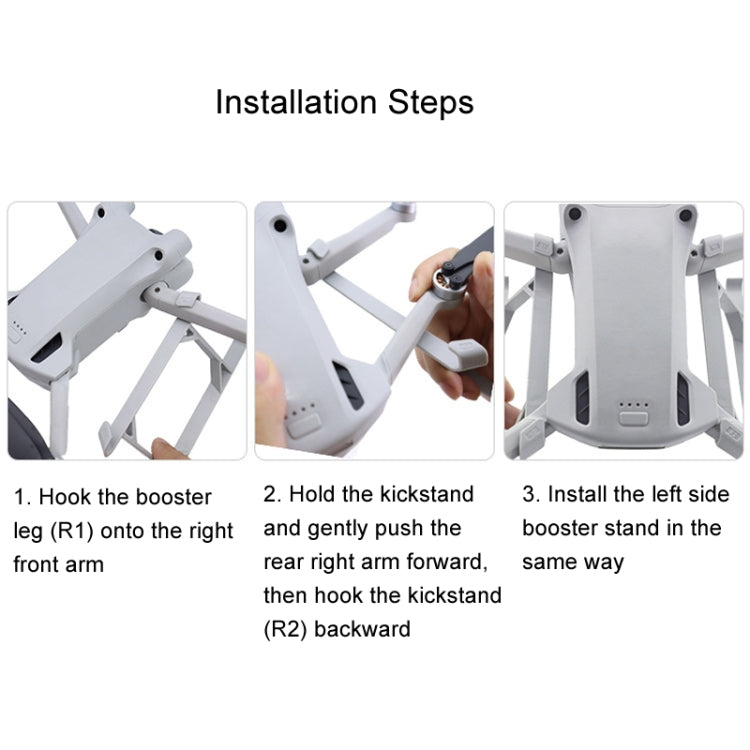 For DJI Mini 3 / Mini 3 Pro 1pair Height Increase Kickstand Landing Gear Propeller Protective Cover -  by PMC TechLife | Online Shopping South Africa | PMC TechLife | Buy Now Pay Later Mobicred