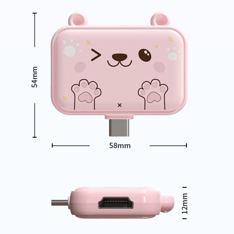 3 In 1 Type-C Docking Station USB Hub For iPad / Phone Docking Station, Port: 3H HDMI+PD+USB3.0 Pink - USB HUB by PMC TechLife | Online Shopping South Africa | PMC TechLife | Buy Now Pay Later Mobicred