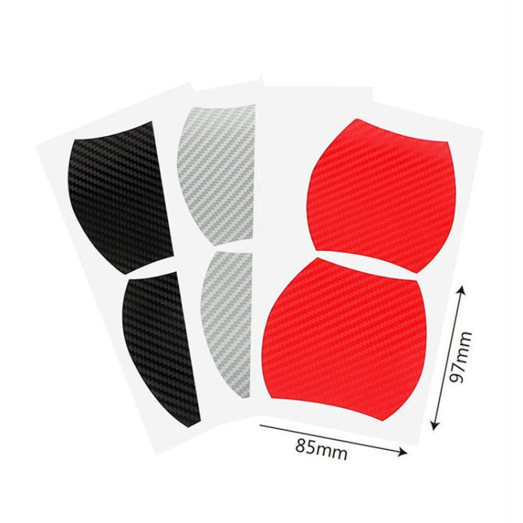 3 Sets Car Door Wrist Handle Protective Stickers Carbon Fiber Handle Protector(Silver) - Decorative Sticker by PMC TechLife | Online Shopping South Africa | PMC TechLife | Buy Now Pay Later Mobicred