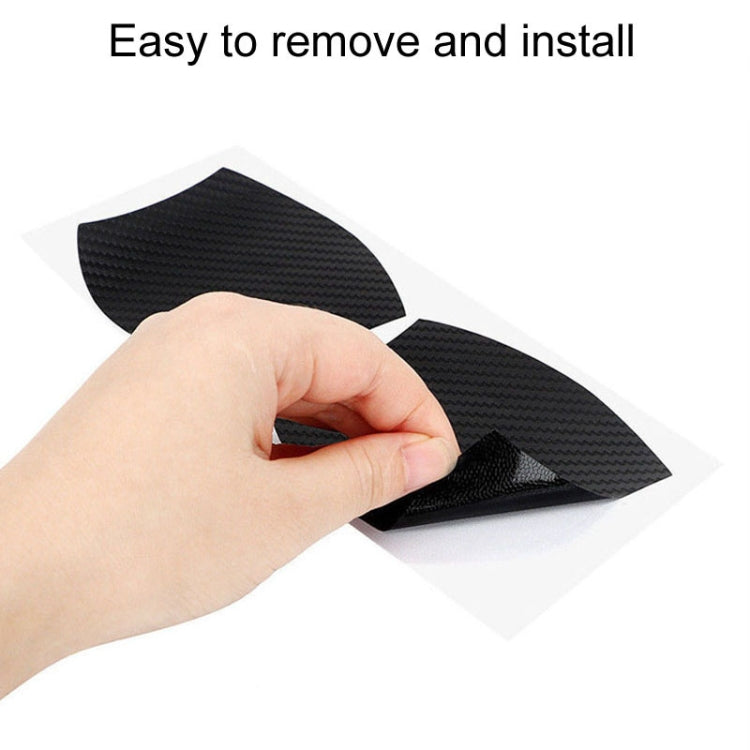 3 Sets Car Door Wrist Handle Protective Stickers Carbon Fiber Handle Protector(Silver) - Decorative Sticker by PMC TechLife | Online Shopping South Africa | PMC TechLife | Buy Now Pay Later Mobicred