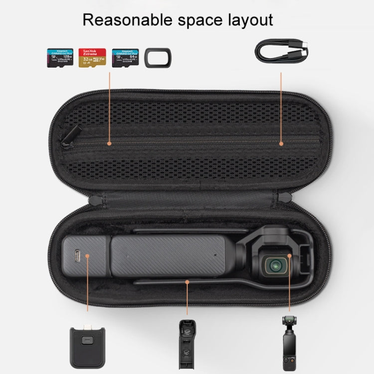 For DJI Osmo Pocket 3 XFJI Storage Box Waterproof Drop-proof Mini Body Handbag Accessories(Dark Gray) - Case & Bags by XFJI | Online Shopping South Africa | PMC TechLife | Buy Now Pay Later Mobicred